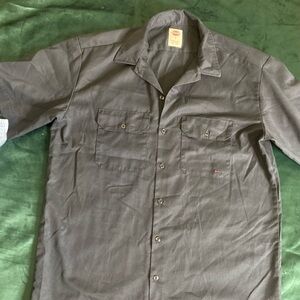 Dickies Men's Charcoal Button Down Shirt